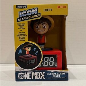 Paladone One Piece Luffy Icon Alarm Clock Anime Collectible Desk Clock NEW